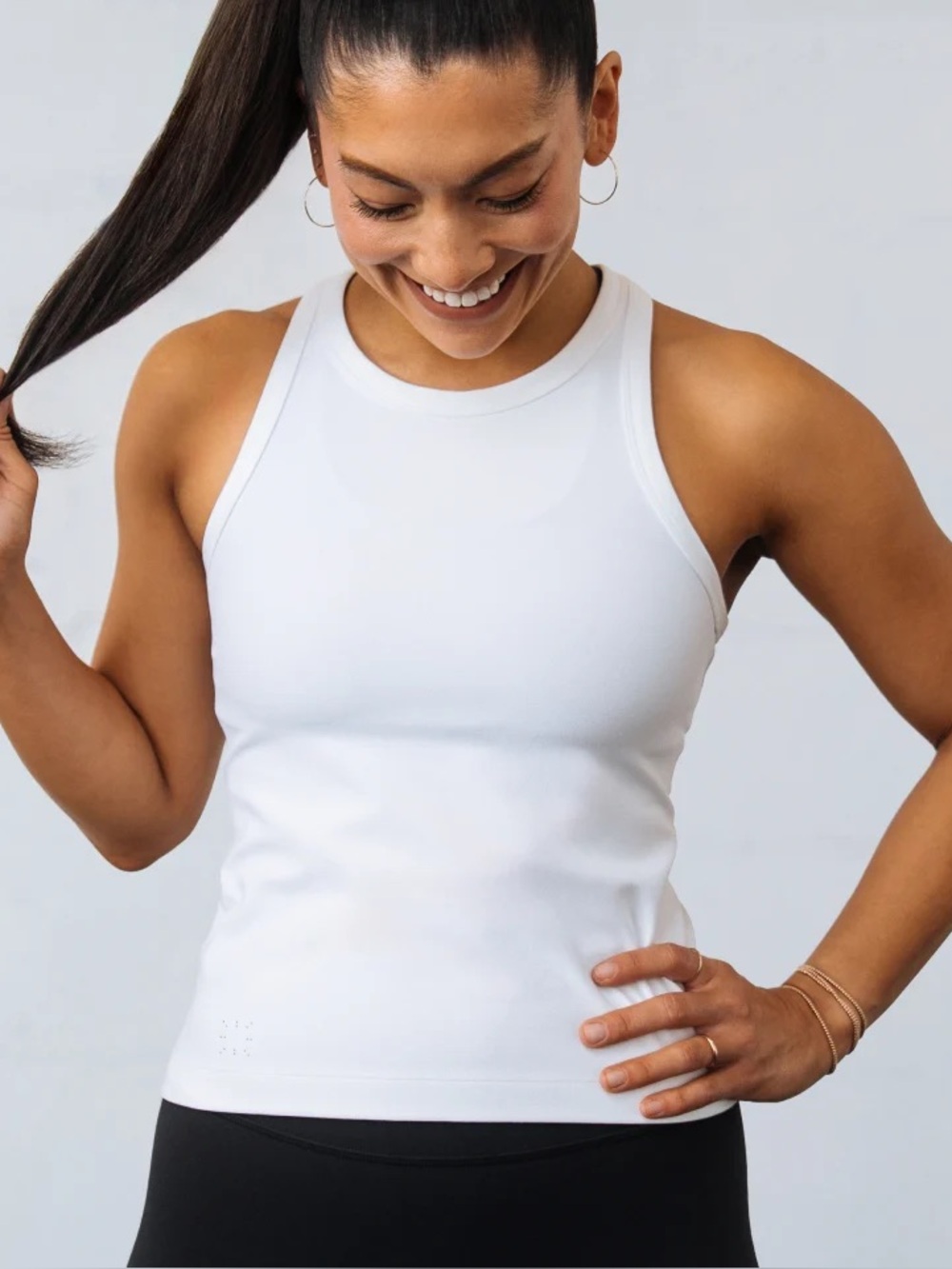 NWOT // lululemon athletica - White High-Neck Hip Length Align Racerback Tank